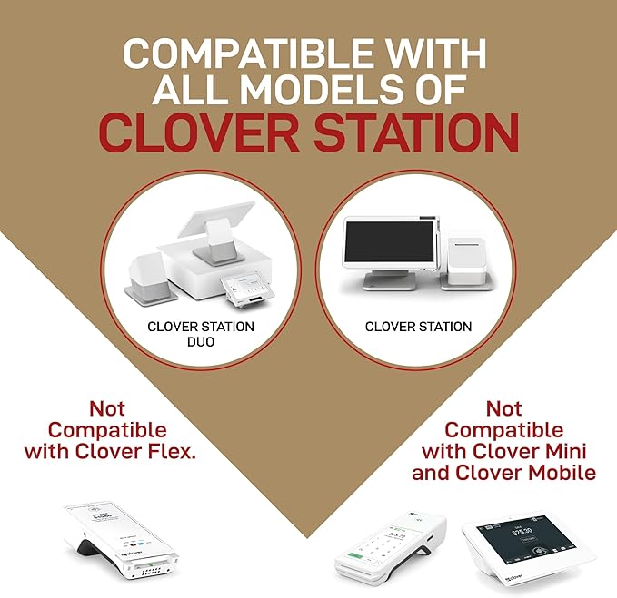 Thermal Receipt Paper Rolls 3 1/8" x 230' for Clover Station thermal Printer | Credit Card Receipt Paper Rolls for Clover C500 C501 C503 C100 P100 | 75 Rolls