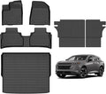 Hutisya-Floor Mats & Cargo Liner with Backrest Set Fit for Nissan Murano 2025 All Weather Protection Anti-Slip & Durable TPE Full Set Liners Automotive Accessories-Black