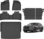 Hutisya-Floor Mats & Cargo Liner with Backrest Set Fit for Nissan Murano 2025 All Weather Protection Anti-Slip & Durable TPE Full Set Liners Automotive Accessories-Black