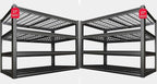 62" Wide Heavy Duty Garage Shelving Units, 27" D 4-Tier Deep Storage Shelves,Black Metal Garage Shelves,Steel Shelf,Large Storage Rack,Industrial Shelving for Shop, 62" W x 27" D x 62" H
