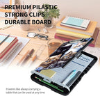 Clipboard with Storage High Capacity Plastic Nursing Clipboards with Pen Holder File Folder Storage Box Clipboard with Heavy Duty Clips for Teacher,Doctor,Offices-Cute Cats