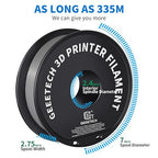 Geeetech Silver Filament, PLA Filament 1.75mm 1kg Spool (2.2lbs), Dimensional Accuracy +/- 0.02 mm, 3D Printing Filament Fit Most FDM Printer, New Silver