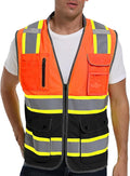 Reflective Safety Vest for Men and Women - High Visibility Construction Vest - Dual Tone Reflective Strips