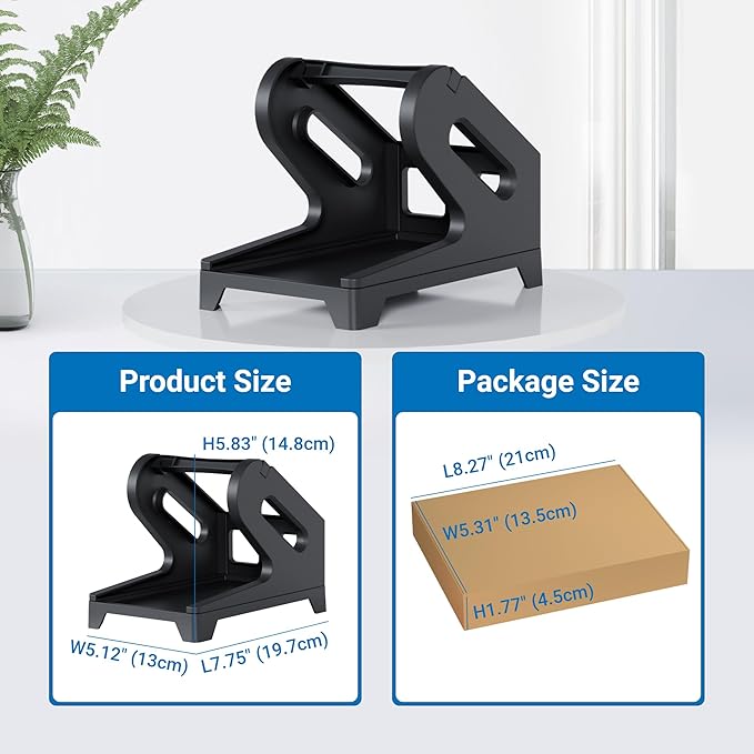 Jiose 4x6 Label Holder - Thermal Label Holder for Rolls and Fan-Fold Labels - Work with Desktop Label Printer (Black)