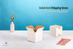 White 6x6x6 inches Shipping Boxes, Corrugated Cardboard 6x6 Box for Small Business Mailing, Packaging and Storing, 15 Pack