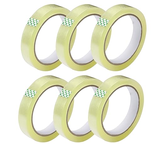 GTSE Premium Clear Tape, 1 inch x 217 feet, Strong Transparent Gift Wrap Tape for Home, Office, 6 Rolls, 3" Core