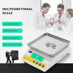 CGOLDENWALL 10kg x 0.1g Digital Precision Electronic Balance Laboratory Lab Scale Industrial Weighing and Counting Scale Table Top Scale g/ct/lb/oz/DWT/tl Multi-Units Switchable (10000g, 0.1g)
