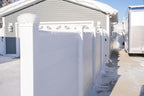 4" x 4" x 9' White Aluminum Dig-Set Fence Post with Cap – Matte Powder-Coated, Durable In-Ground Outdoor Support for Privacy Panels, Garden, Yard & Patio Projects