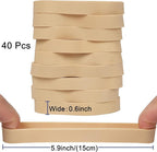 HAIDIBAO-Rubber Bands 40 Pcs Size#105 Big Wide Rubber Band Large Elastic Rubber Bands Office Supplies Heavy Duty Strong Elastic Bands Outdoor (5.12" x 0.6")