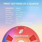 Panchroma PLA Blue 3D Printer Filament, 1.75mm, 1kg Spool, Easy to Print, High Speed Printing, Tangle Free, AMS Compatible, Perfect for Toys, Decor, Miniatures, Models & Cosplay