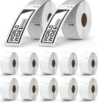 Compatible for DYMO 30252 (1-1/8" x 3-1/2") Address Barcode White Thermal Labels 12 Roll 4200 Labels Work with LabelWriter 4XL Printer NOT Fit 5XL