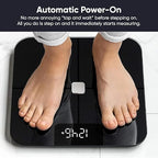Wyze Scale for Body Weight, Digital Bathroom Smart Scale for Body Fat, BMI, and Heart Rate, 12 Body Composition Analyzer with App, Bluetooth, 400 lb - Black