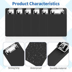 6 PCS MiNi Clipboard，Pretty Cute Small Clipboards 4×6 Inch A6 for Classrooms, Offices, Restaurants, Doctor Offices - (Black)