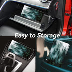 Car Registration and Insurance Holder, Leather Car Glove Box Organizer, Cool Car Accessories for ID, Driver's License Cards & Essential Document,business cards,Men&WomenNature Mountain Forest