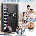 206 Keys Combination Lock Key Cabinet with Colorful Key Tags, Anti-Theft Key Lock Box with Side Drop Slot, Heavy Duty Key Organizer Wall Mount for Car Garage House Rental Office Business