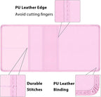 Car Insurance and Registration Holder, 5.5 x 5 Inch PU Leather Vehicle Glove Box Organizer Wallet Case for Insurance Card, Driver License, Paperwork - Pink