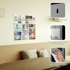 Acrylic Brochure Pamphlet Holder, 6 Magazine Holders and 6 Pamphlet Holders, Clear Brochure Display Stand Wall Mount, Trifold Flyer Rack, Literature Storage Rack for Home, Offices, Waiting Room