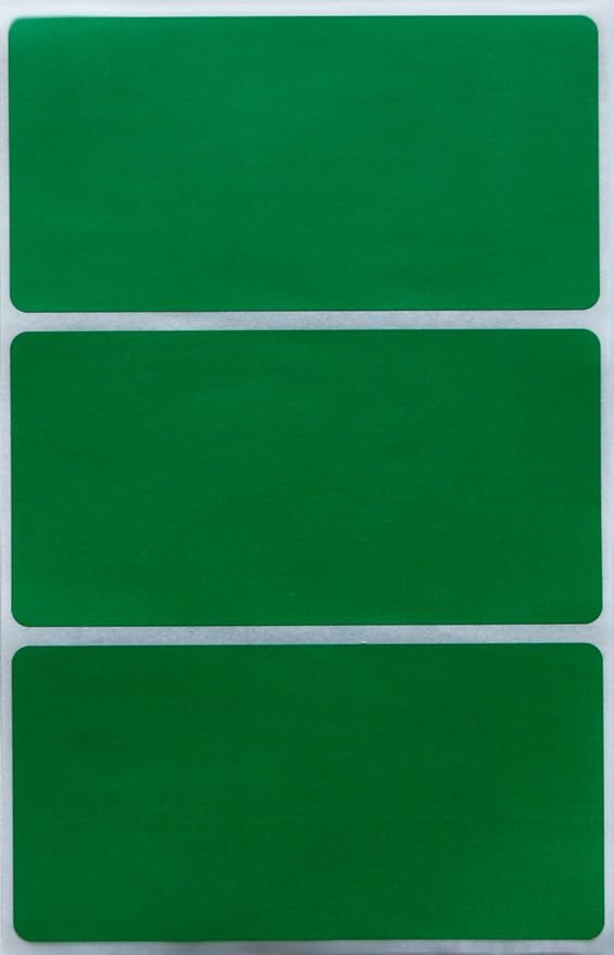 4" x 2" Blank Stickers to Write On Name Tags Color-Coding Labels for Moving, and Storage Boxes, 324 Labels (Green) by Royal Green