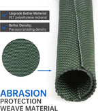 Split Braided Cable Sleeve，Flexible Wire Loom Tubing, Automotive Cord Protector Pet Proof, Cable Management for Computer TV Electric Wires Harness 16ft (Dark Green, 16mm（5/8")