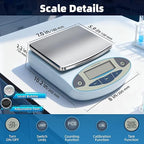Lab Scale 5000g x 0.01g,13 Unit 0.01g Accuracy High Precision Digital Analytical Balance, Electronic Laboratory Precision Gram Scale Digital Kitchen/Jewelry/Scientific Scale