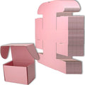 8x6x6 inches Small Shipping Boxes Set of 25 - Pink Mailer Corrugated Cardboard Boxes for Shipping Packaging Mailing Products