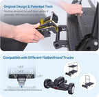 Electric Platform Trucks,Foldable Push Cart Dolly 661 LBS Capacity, 1000W Powered Heavy Duty Flatbed Cart with 360° Swivel Wheels for Warehouse Material Handling