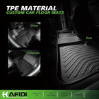 Floor Mats & Cargo Liner Custom for 2019-2025 Infinit QX50 / 2022-2025 QX55 All Weather Protection TPE Heavy Duty Non-Slip Automotive Floor Liners Fits Full Set Accessories, Black
