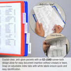 Ultimate Office AdjustaView 10-Pocket Wall Reference Organizer with Easy-Load Pockets and Mounting Screws