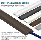 Floor Cord Covers for Wires 3.3FT Cable Hider Wire Cover Self Adhesive Cord Hider Floor for Offices, Homes, Workshops, Warehouses Cable Cavity 0.39" W x 0.27" H