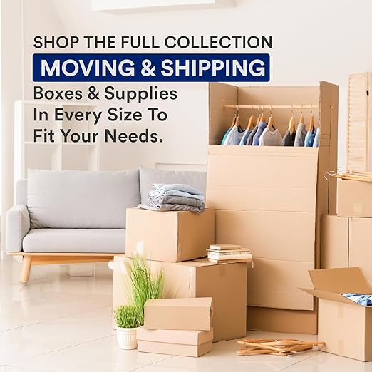 BOX USA Moving Boxes Medium 18"L x 14"W x 12"H 10-Pack - Corrugated Cardboard Box for Shipping, Mailing, Packing, Packaging and Storage