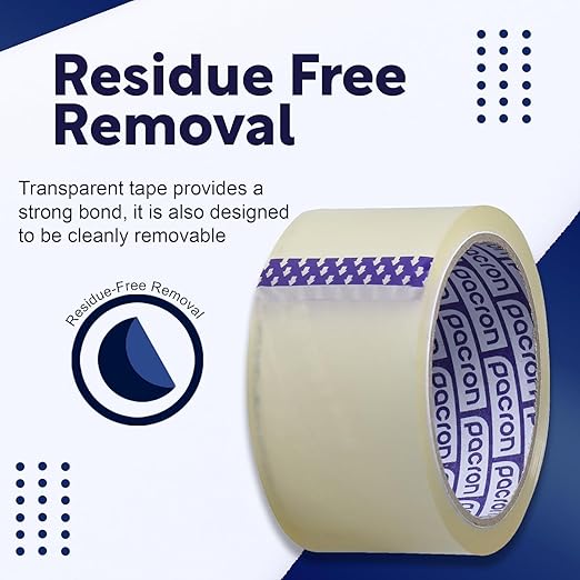 Clear Packing Tape - 6 Heavy-Duty Wrapping Tape - 110-Yard Length, 660 Total Yards 1.88-Inch Wide Strong Adhesive Rolls for Moving Boxes, Office Packaging, Storage Organization & Warehouse Shipping