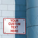 Aluminum Weatherproof Metal Sign Multiple Sizes Custom Personalized Text Here White Red Danger Horizontal Street Signs 24x18Inches