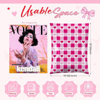 Metronic Poly Mailers 10x13 Inch 100pc Shipping Bags for Clothes,Self Adhesive Shipping Envelopes for Small Business,Waterproof Mailers Poly Bags for Shipping,Packaging Mailing Bags Pink Checkered
