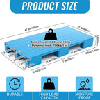 1 Pcs Plastic Pallet for Basement Storage Easy Stack Lightweight Floor Pallet Display Flooring Room Supermarket Christmas, Support up to 2000 Lbs (47'' L X 23'' W X 5.5'' H,Blue)