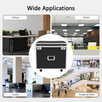 Rolling Cart for Teachers, Rolling File Cart with Hanging Folders, Portable File Box with Handle, Aluminum Alloy, Passcode Lock, Black