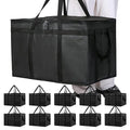 Bodaon 10-Pack Insulated Food Delivery Bag, XXXL Catering/Pizza Cooler Bags, Rideshare Delivery Bag, Thermal Cold/Hot Styrofoam Carrier for Travel/Shopping/Car, Warmer/Frozen
