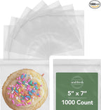 5 x 7 Inch Resealable Plastic Bags 1000 Pack — Clear Reclosable Zipper Seal Bags for Treats, Crafts, Jewelry, Party Favors, Small Food Storage