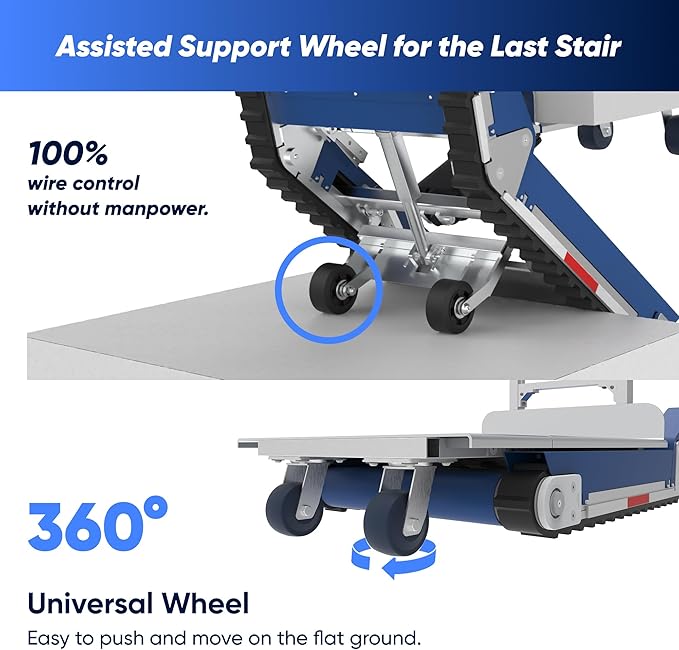 Electric Stair Climbing Dolly 925 lb Capacity Heavy Duty Stair Climbing Hand Truck with Electric Lifting System, Joystick Control, Easy to Operate