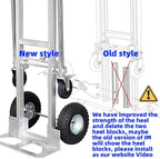 3 in 1 Convertible Hand Truck Dolly Cart with Wheels Heavy Duty/with 4 Wheels &Brakes /1000Lbs Load for Furniture/Electrical Appliance/Carton/Warehouse/Office /10 Minutes to Install as Video