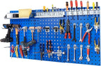 Goplus Garage Pegboard, Metal Pegboard Tool Organizer Kit with 3 Pegboards & 28 PCs Hanging Accessories, Heavy Duty Pegboard Wall Organizer, Peg Board for Workshop, Tool Storage