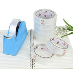 BOMEI PACK Clear Tape, 1 Inch x 164 Ft, Transparent Tape Refills, 3" Core Big Roll Stationery Tape, Strong Gift Wrap Tape for Home, Office, 12 Rolls Fit 3 Inch Desktop Dispenser