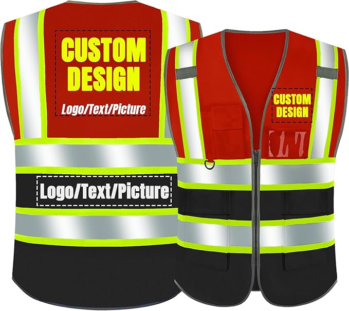 BeautyWill Custom Logo Safety Vest Class2 High Visibility Reflective Vest Breathable Construction Vest