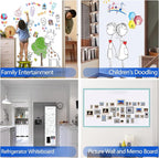 Magnetic Dry Erase Whiteboard Paper with Adhesive, 30" x 15" White Board Film for Wall, Easy to Write and Clean Dry Erase Board for Office, Classroom, Home, Include Marker, Magnetic Eraser and Magnets