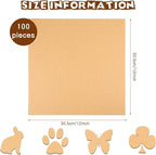 100 Pcs Corrugated Cardboard Sheets Set Corrugated Packaging Pads Paper Flat Cardboard Filler Inserts Sheet Pads Rectangle for Delivering Packing Separators Art Crafts Supplies (Brown, 12 x 12 Inch)