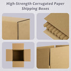 Frametory 6x6x6 Pack of 25 Corrugated Cardboard Packing Shipping Mailing Moving Carton Boxes, Brown