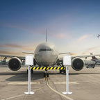 VICASKY Stanchion Sign Holder Queue Barrier Crowd Control Barriers Retractable Rope Supermarket Entrance Security Tape Belt Steel Ropes Heavy Duty Stanchions Holder Stainless Frame Stand