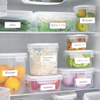 Removable Freezer Labels, Date Label 1x3 Inch Food Storage Stickers, Waterproof Oil Resistant Easy Clean Leaves no Residue 250 Total Per Roll,2 Rolls