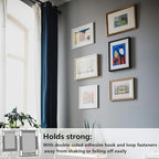 24 Pairs Picture Hanging Strips Heavy Duty, Picture Hangers Without Nails, Sticky Picture Hangers for Walls, No Nail Wall Hangers Strips