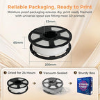 FLASHFORGE PLA Filament 1.75mm +/- 0.02mm, Matte White 3D Printer Filament 1kg (2.2lbs) Spool, Excellent Printing Performance, Easy to Use for Most FDM 3D Printers