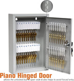 BankSupplies Fort Knox Key Holder Cabinet - 40-Key Cabinet - 40 Easy-to-Write-On Key Tags - Piano Hinged Door - Standard Keyed Lock - Steel Construction - Key Lock Box